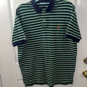 Polo Ralph Lauren shirt blue green white orange